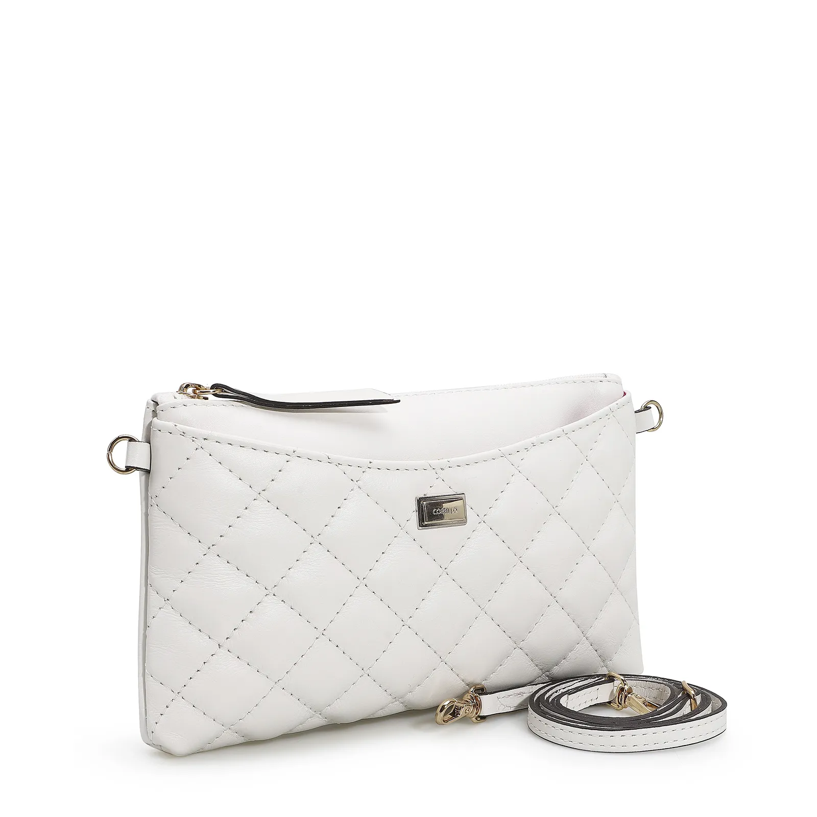 Bolsa Transversal Couro Branco
