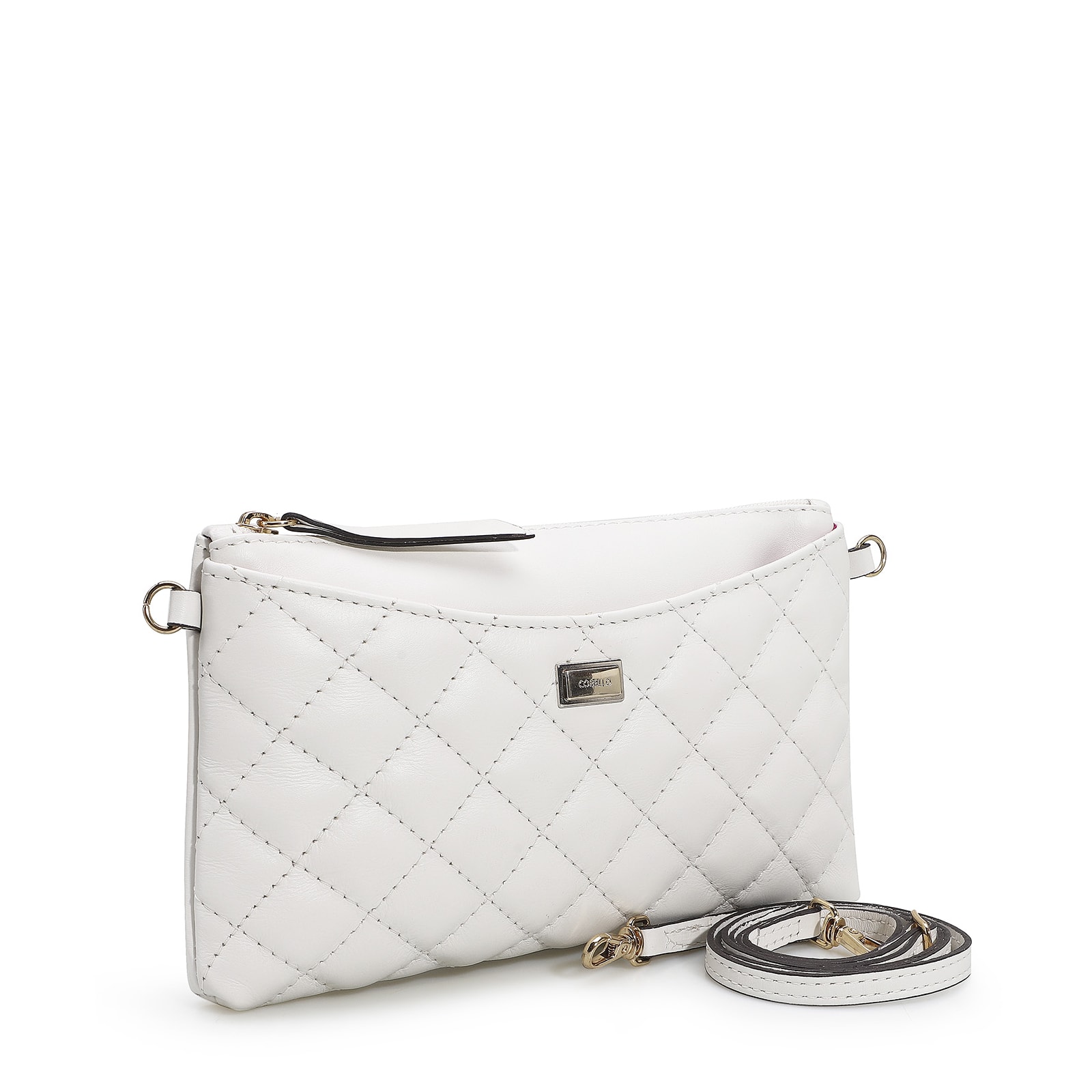 Bolsa Transversal Couro Branco