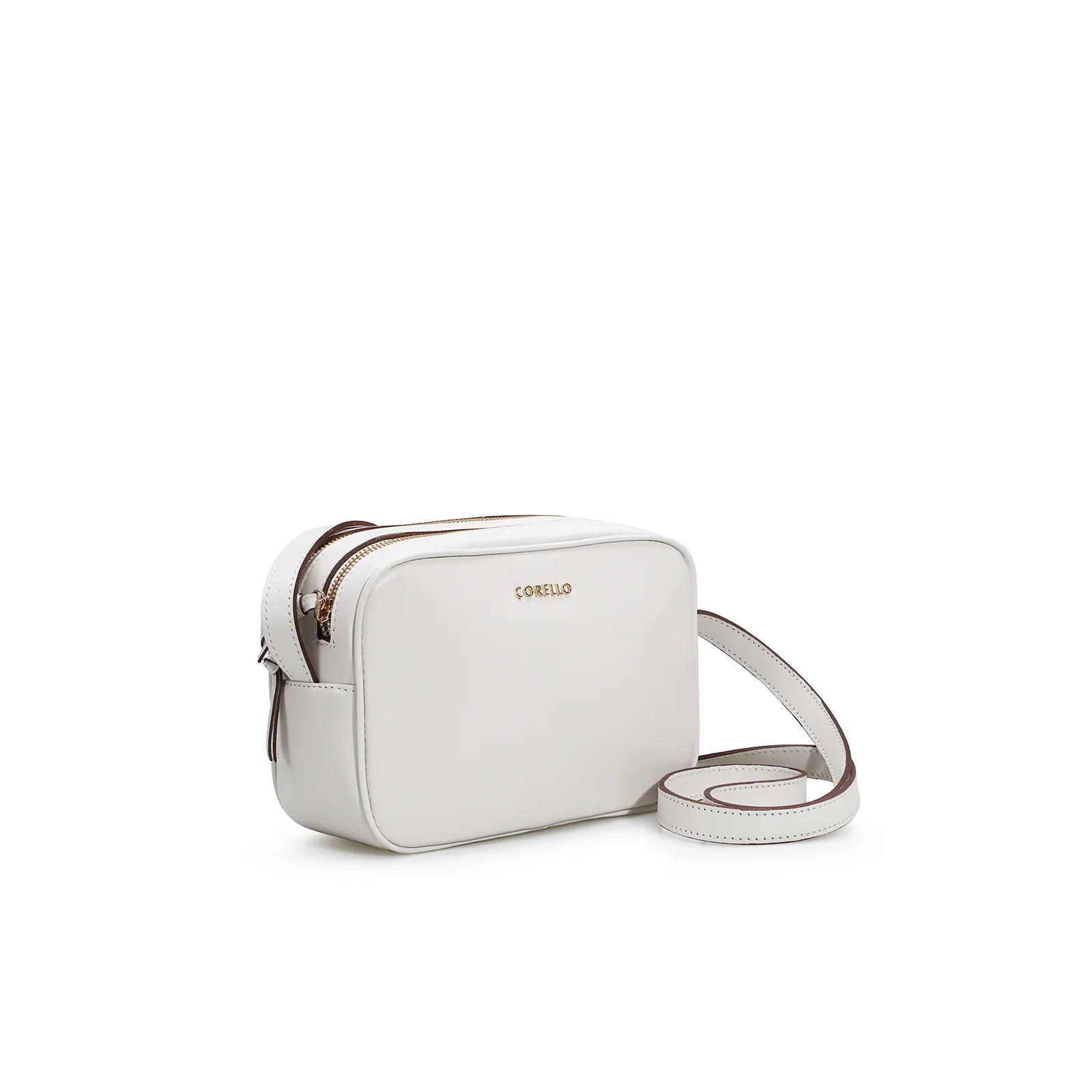 Bolsa Transversal Couro Branco