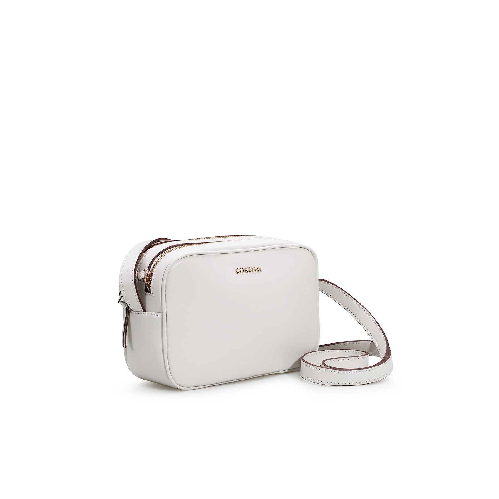 Bolsa Transversal Couro Branco