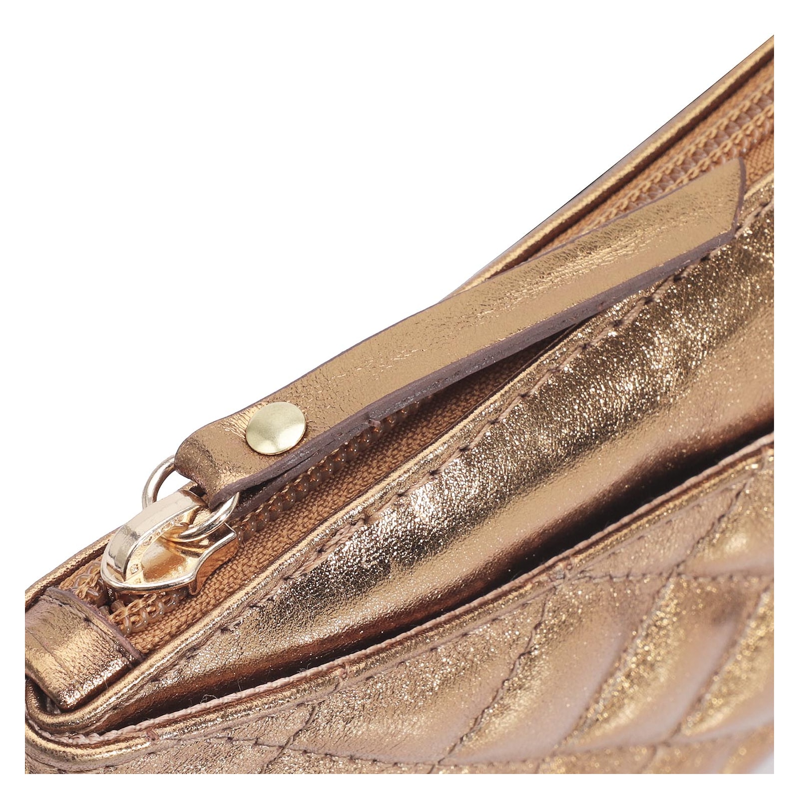Bolsa Transversal Couro Bronze
