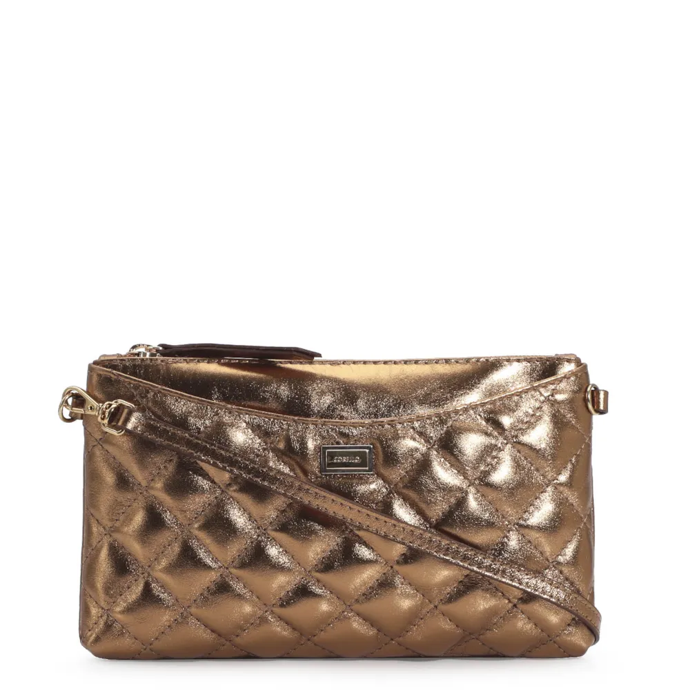 Bolsa Transversal Couro Bronze