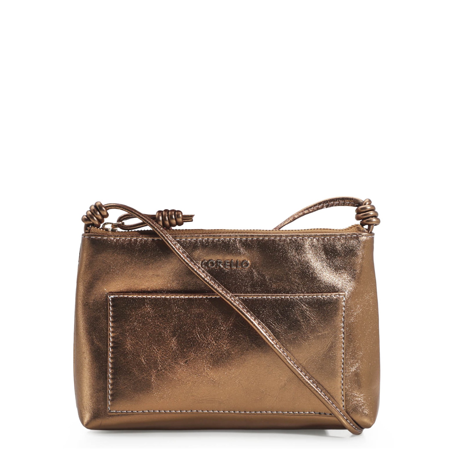 Bolsa Transversal Couro Bronze