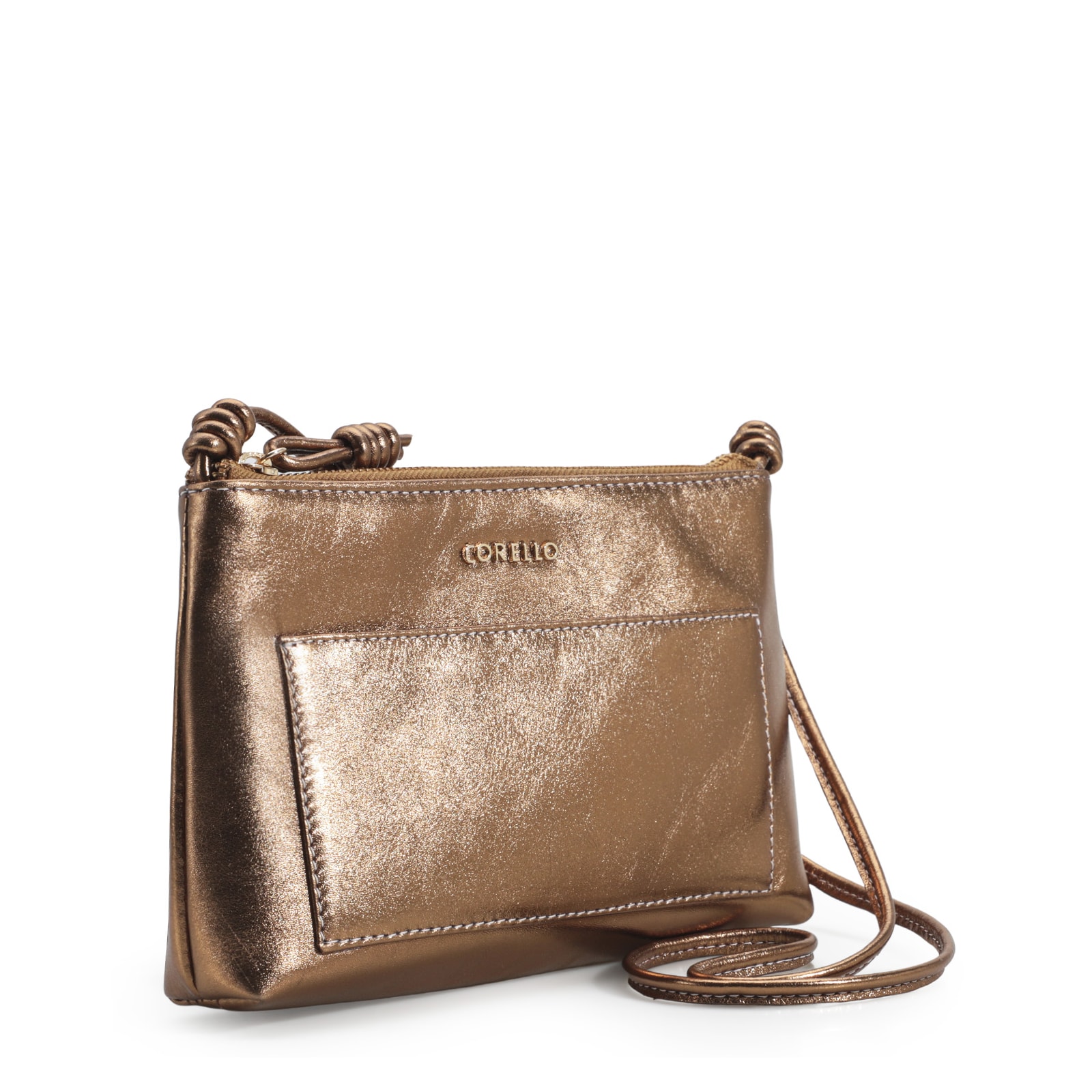 Bolsa Transversal Couro Bronze