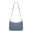 Bolsa Transversal Couro Camurça/Couro Azul - imagem 1