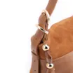 Bolsa Transversal Couro Camurça/Couro Marrom Claro - imagem 6