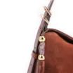 Bolsa Transversal Couro Camurça/Couro Marrom Escuro - imagem 6