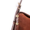Bolsa Transversal Couro Camurça/Couro Marrom Escuro - imagem 6