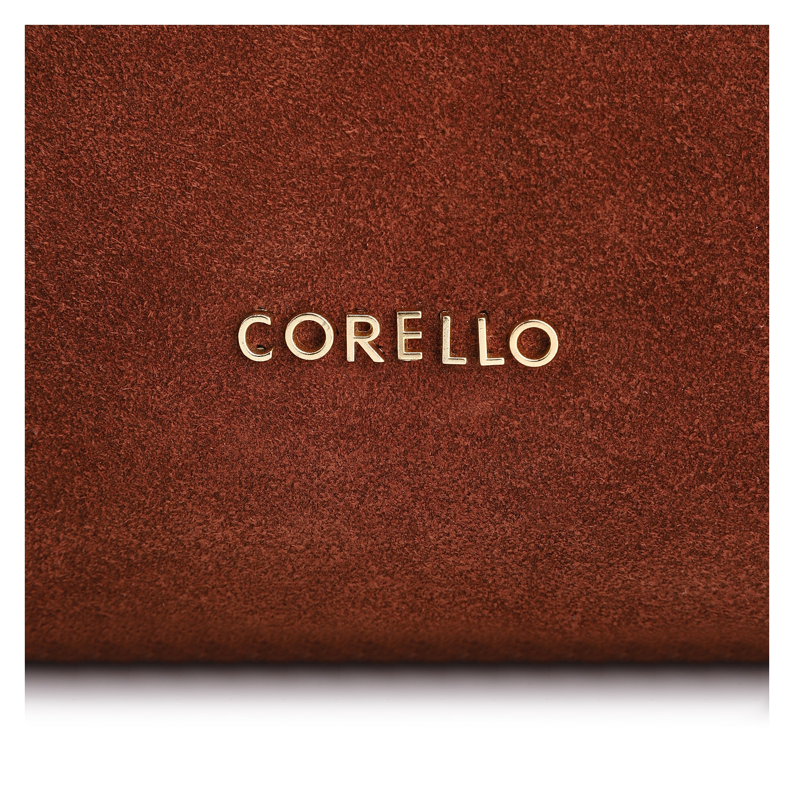 Bolsa Transversal Couro Camurça/Couro Marrom Escuro