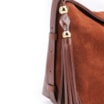 Bolsa Transversal Couro Camurça/Couro Marrom Escuro - imagem 8