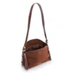 Bolsa Transversal Couro Camurça Marrom/Couro Marrom Escuro - imagem 4