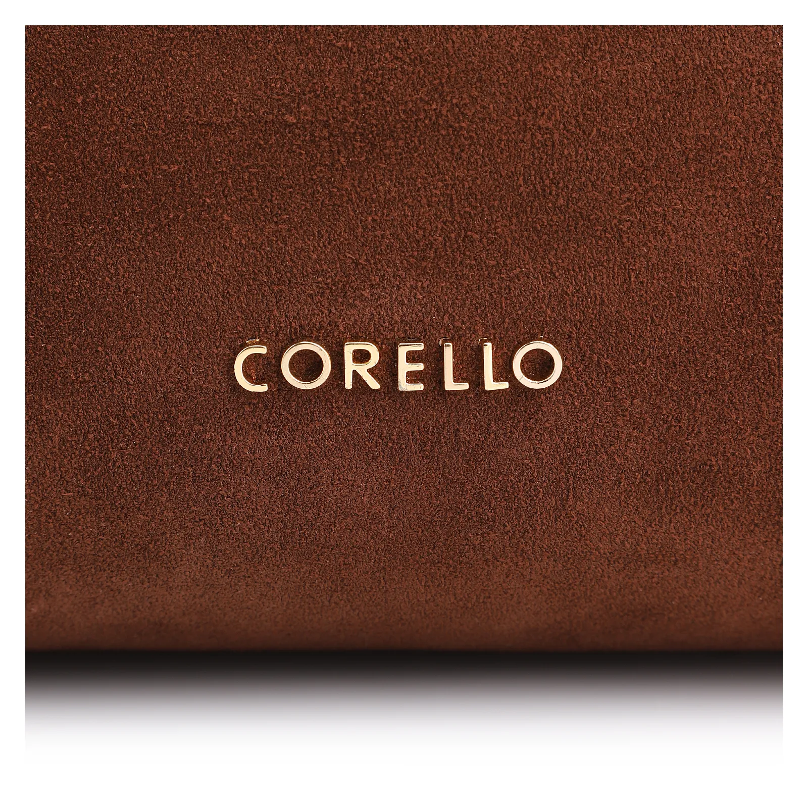 Bolsa Transversal Couro Camurça Marrom/Couro Marrom Escuro