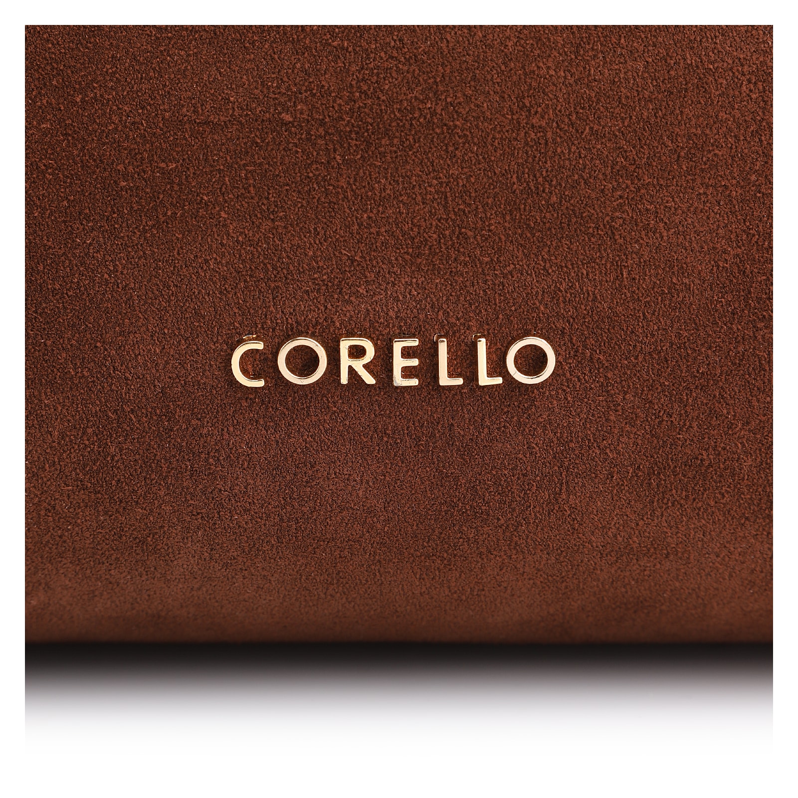 Bolsa Transversal Couro Camurça Marrom/Couro Marrom Escuro