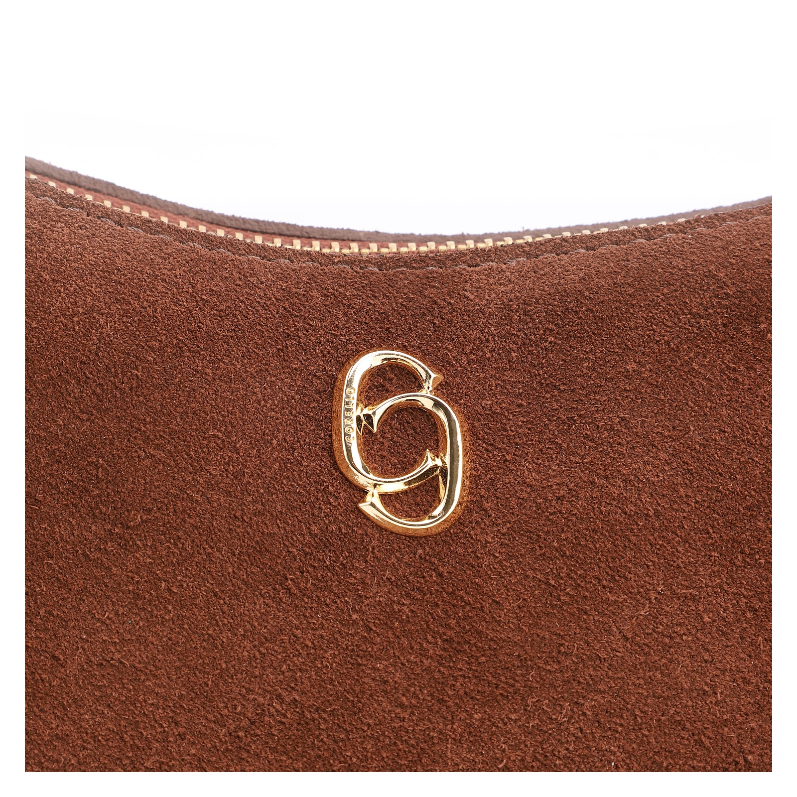 Bolsa Transversal Couro Camurça Marrom Escuro