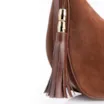 Bolsa Transversal Couro Camurça Marrom Escuro - imagem 8