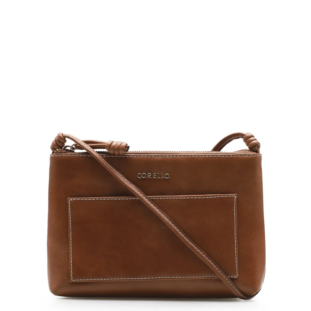 Bolsa Transversal Couro Caramelo