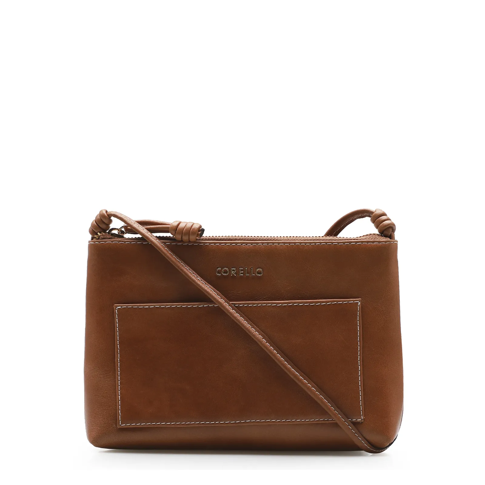 Bolsa Transversal Couro Caramelo