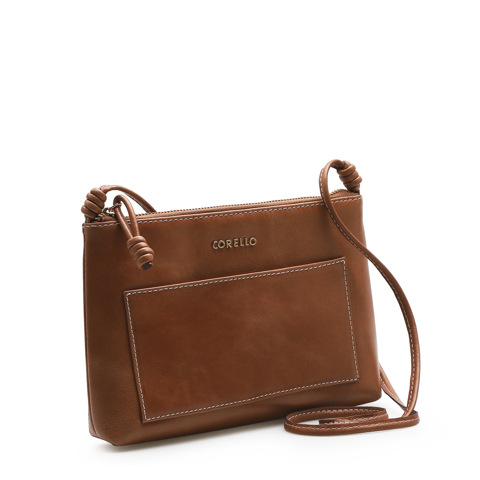 Bolsa Transversal Couro Caramelo