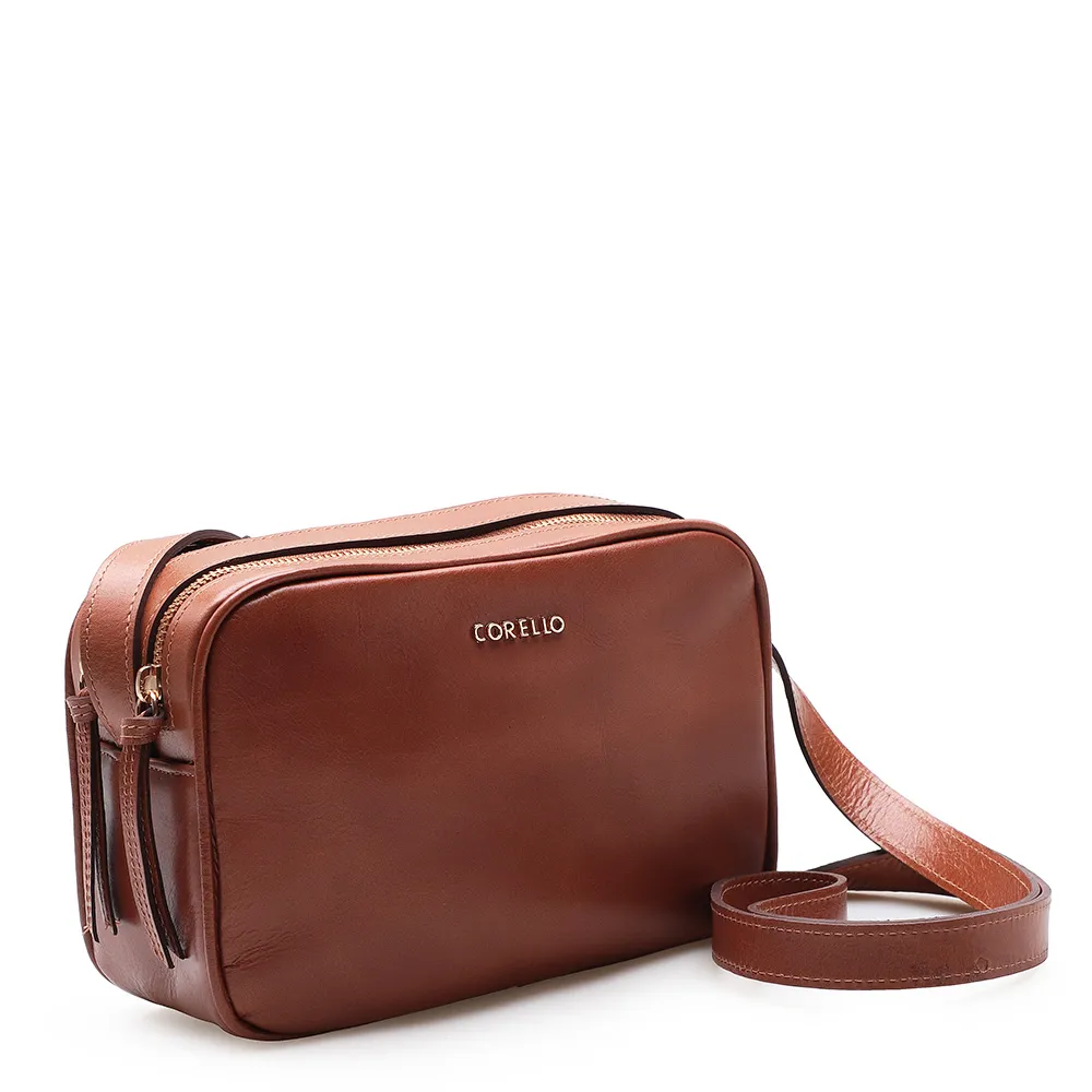 Bolsa Transversal Couro Caramelo - imagem 2