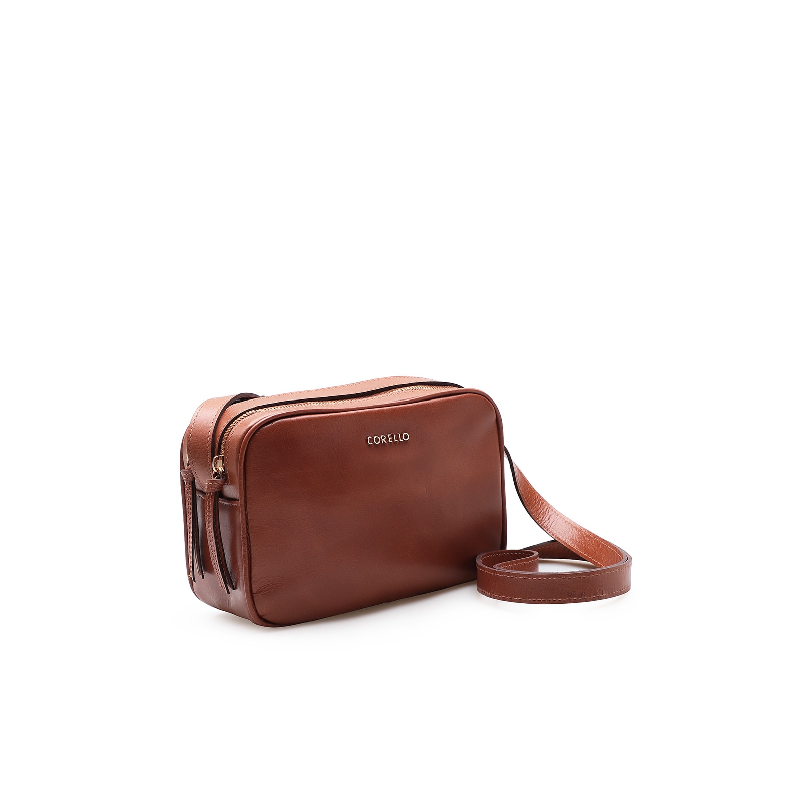 Bolsa Transversal Couro Caramelo