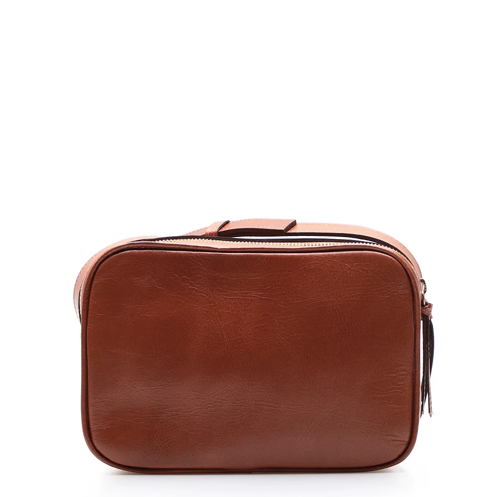 Bolsa Transversal Couro Caramelo - imagem 3