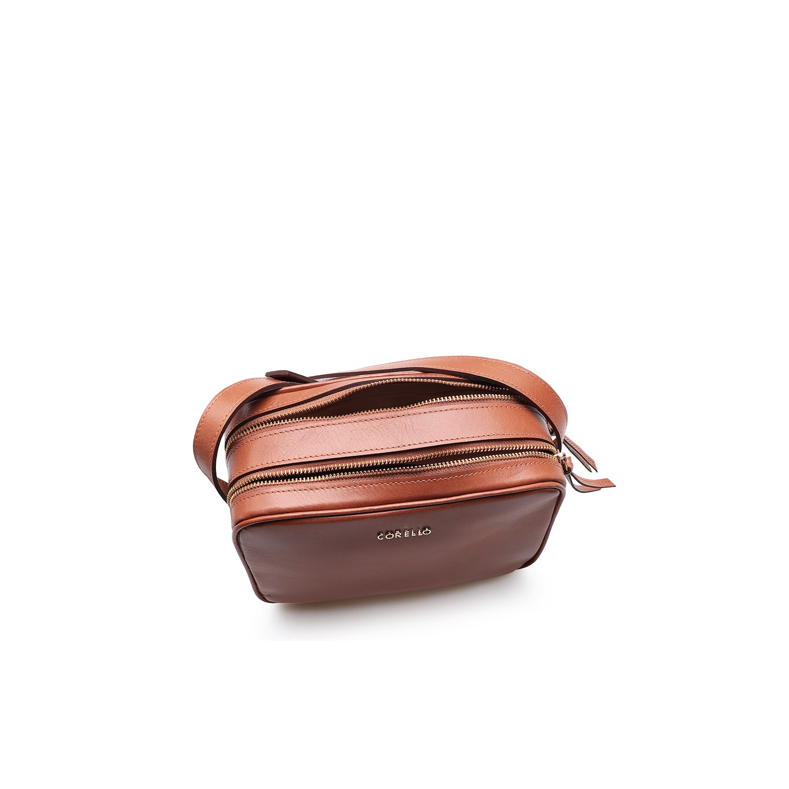 Bolsa Transversal Couro Caramelo