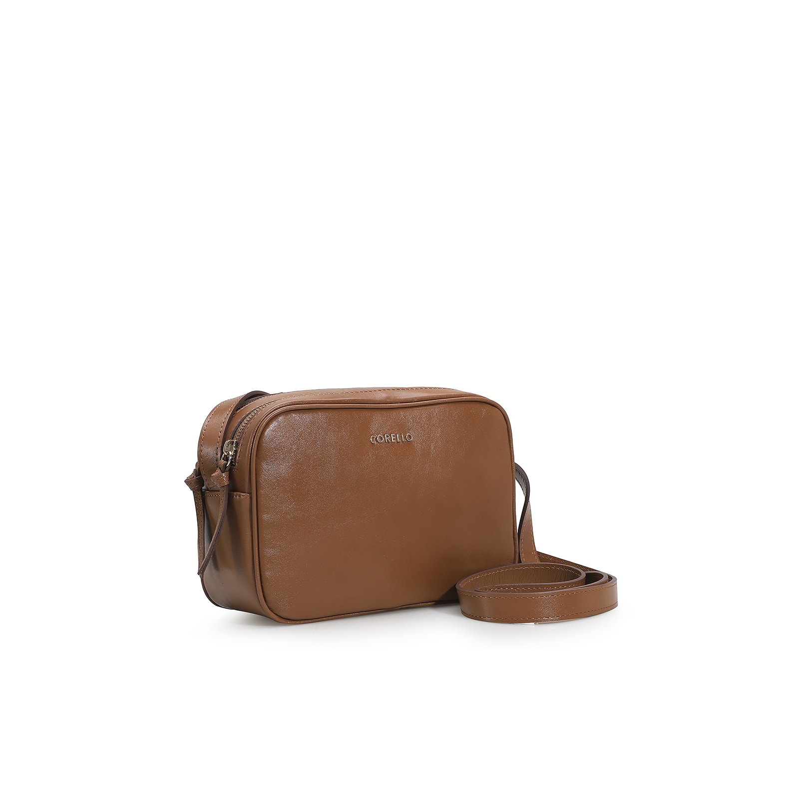 Bolsa Transversal Couro Caramelo