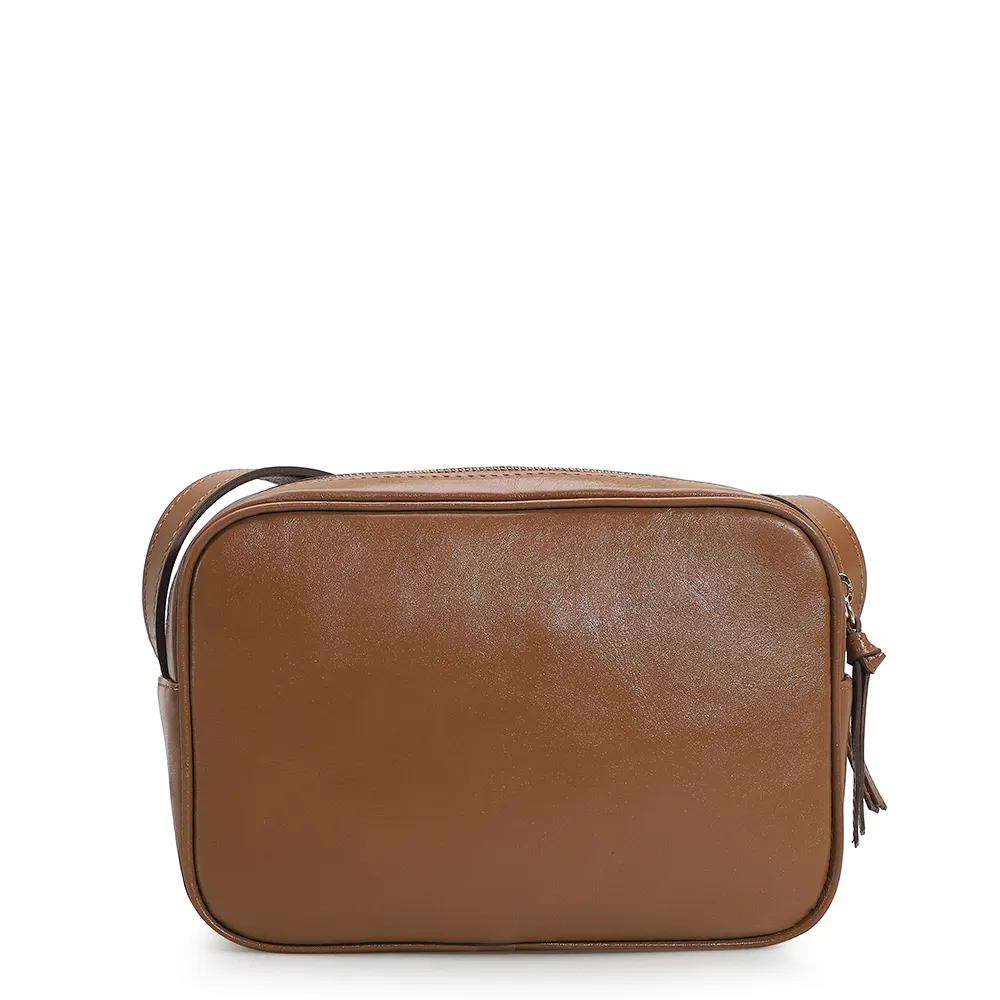 Bolsa Transversal Couro Caramelo - imagem 3