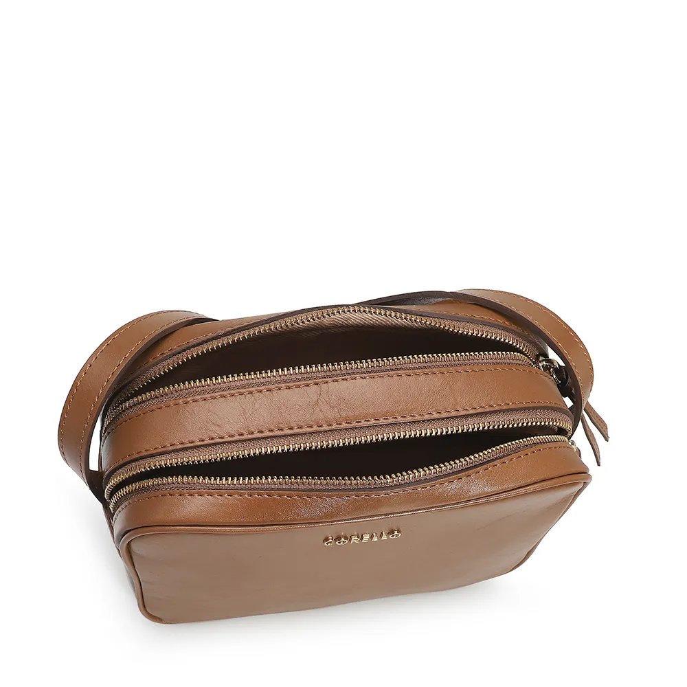 Bolsa Transversal Couro Caramelo - imagem 4