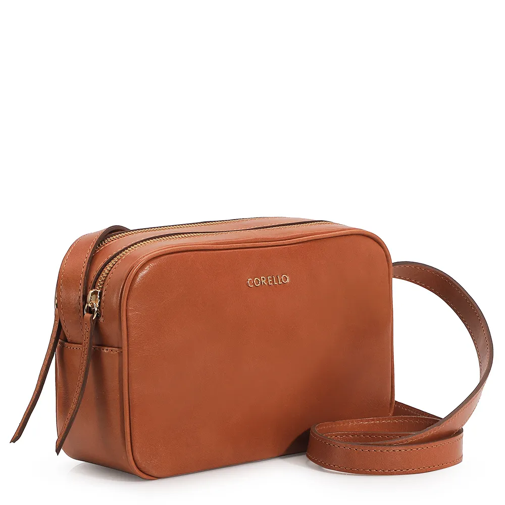 Bolsa Transversal Couro Caramelo - imagem 3