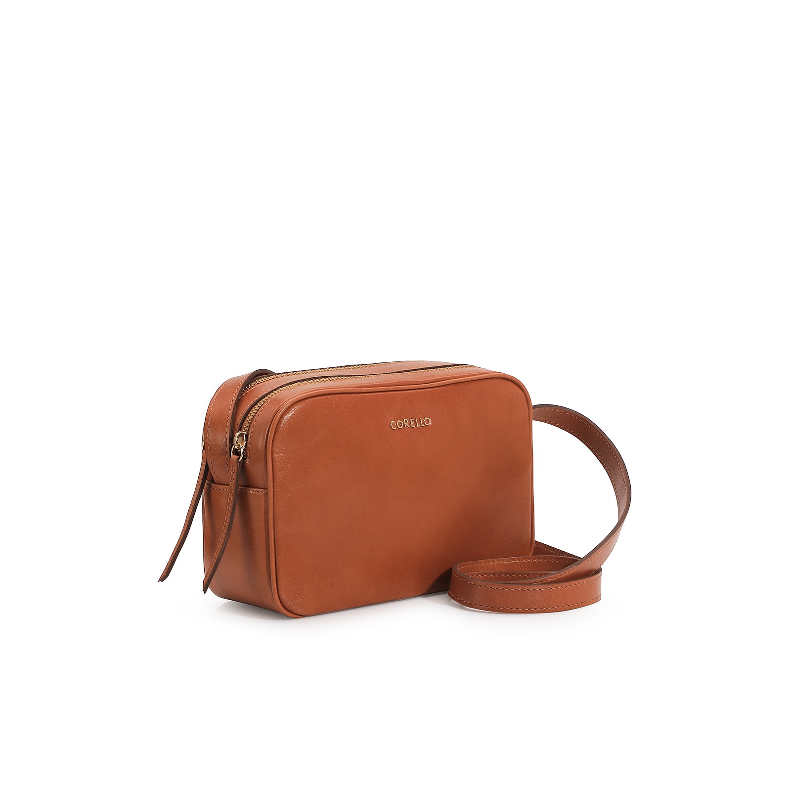 Bolsa Transversal Couro Caramelo