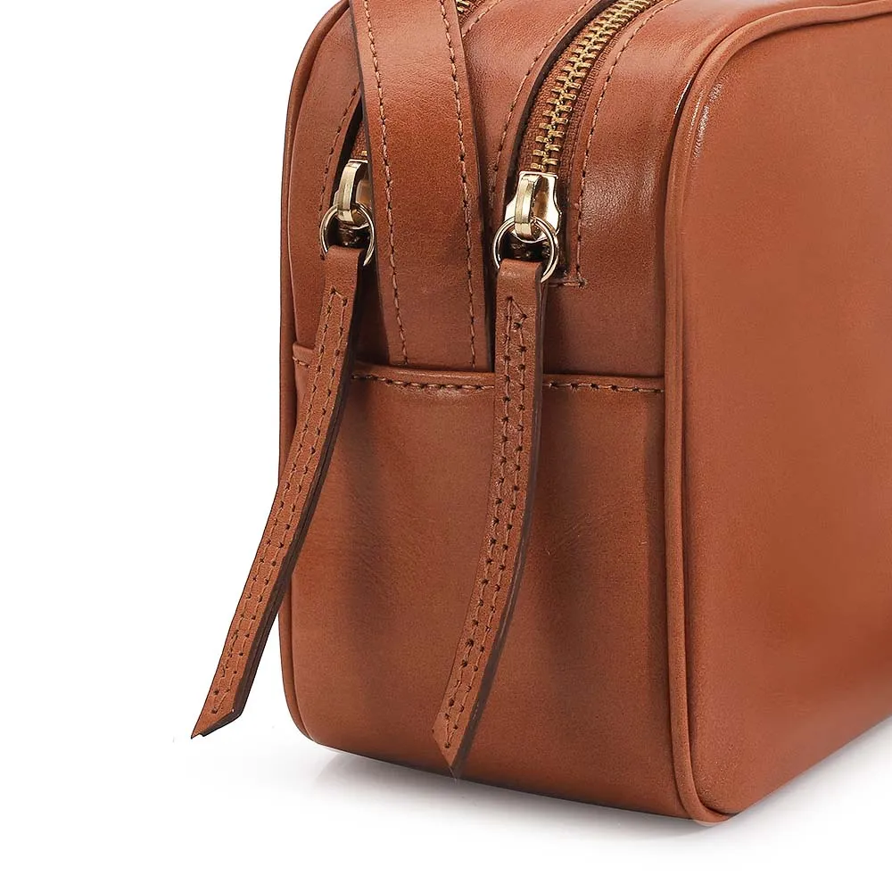 Bolsa Transversal Couro Caramelo - imagem 6