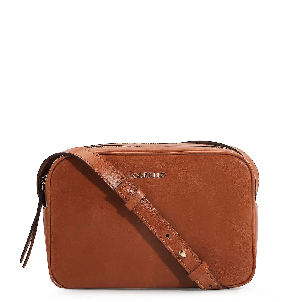 Bolsa Transversal Couro Caramelo