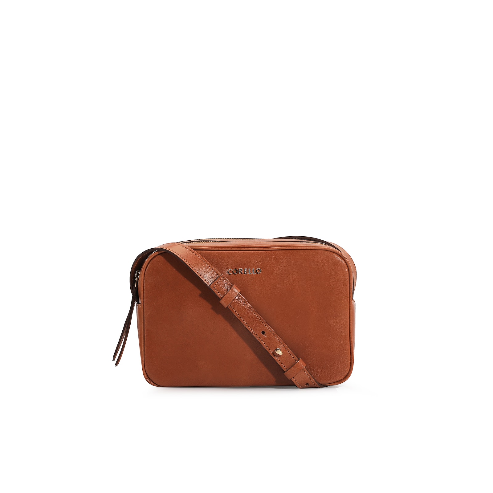 Bolsa Transversal Couro Caramelo