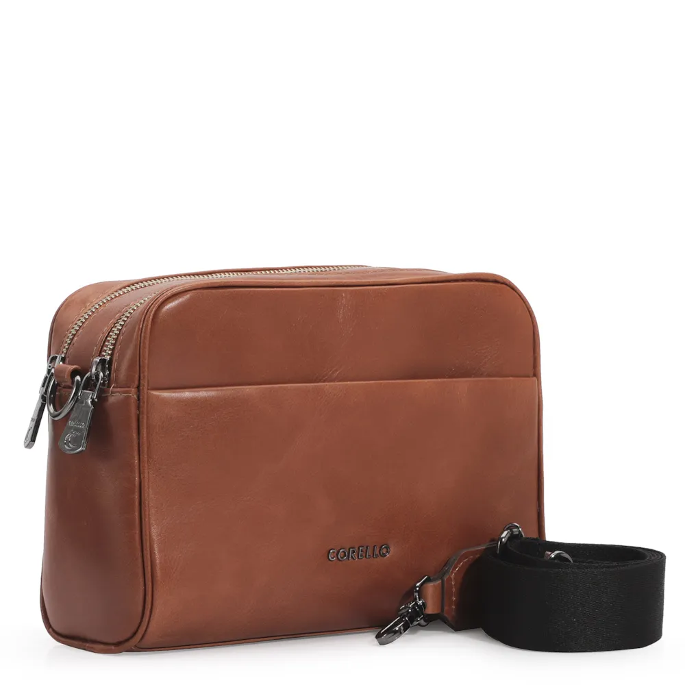 Bolsa Transversal Couro Caramelo - imagem 3