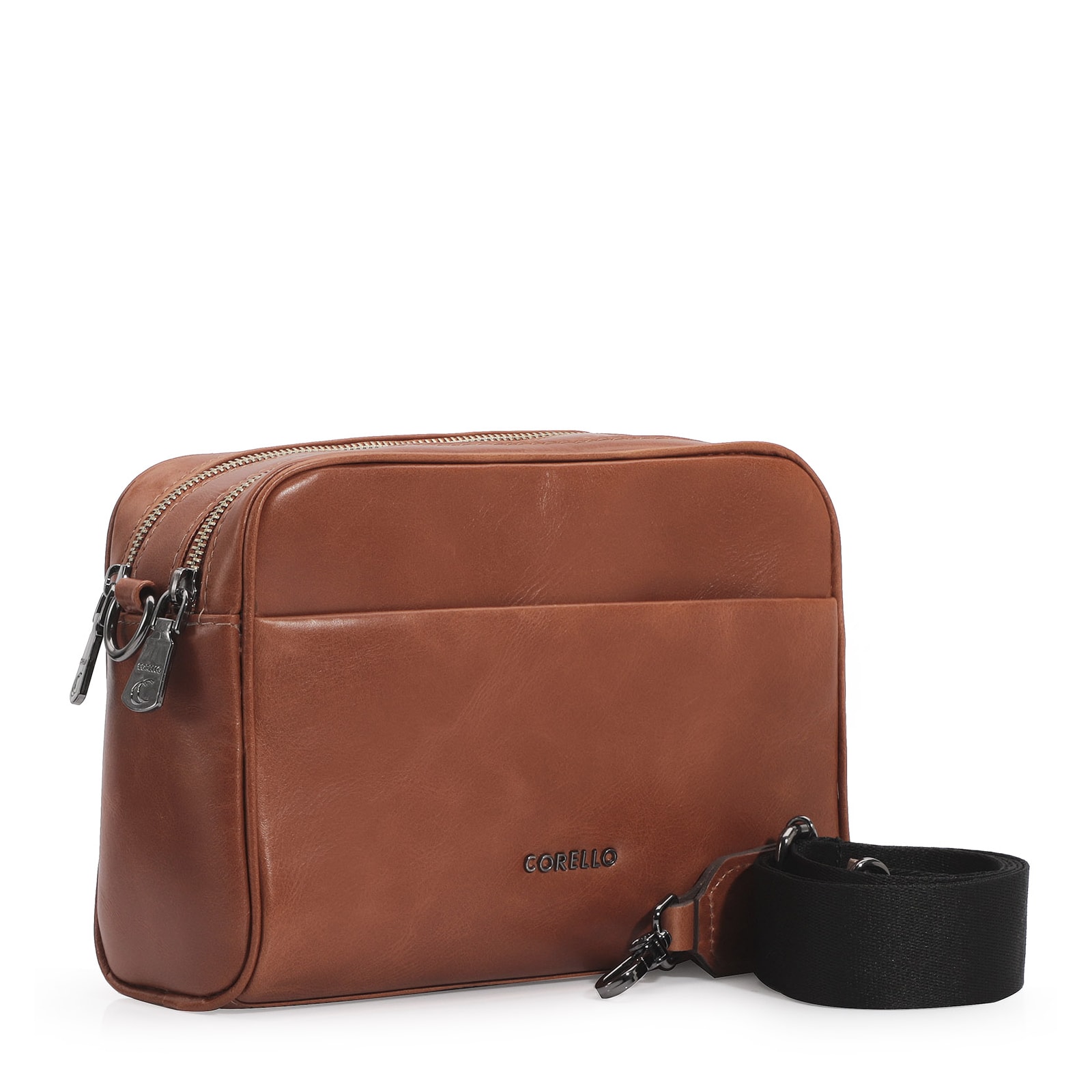 Bolsa Transversal Couro Caramelo