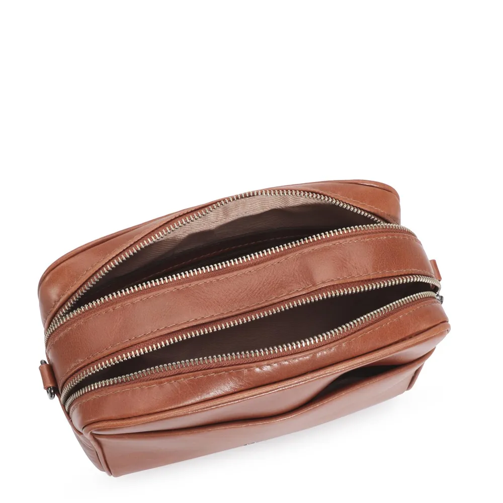Bolsa Transversal Couro Caramelo - imagem 5
