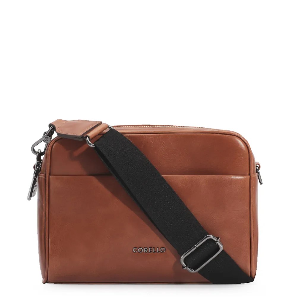 Bolsa Transversal Couro Caramelo