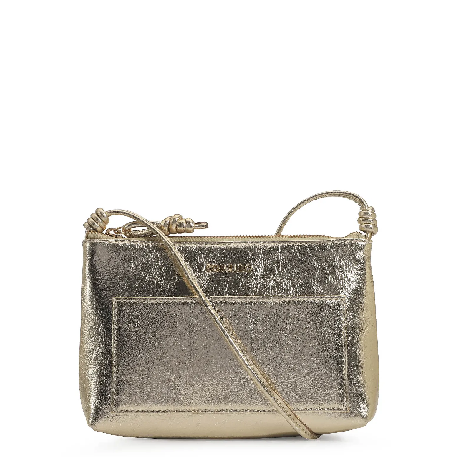 Bolsa Transversal Couro Champagne