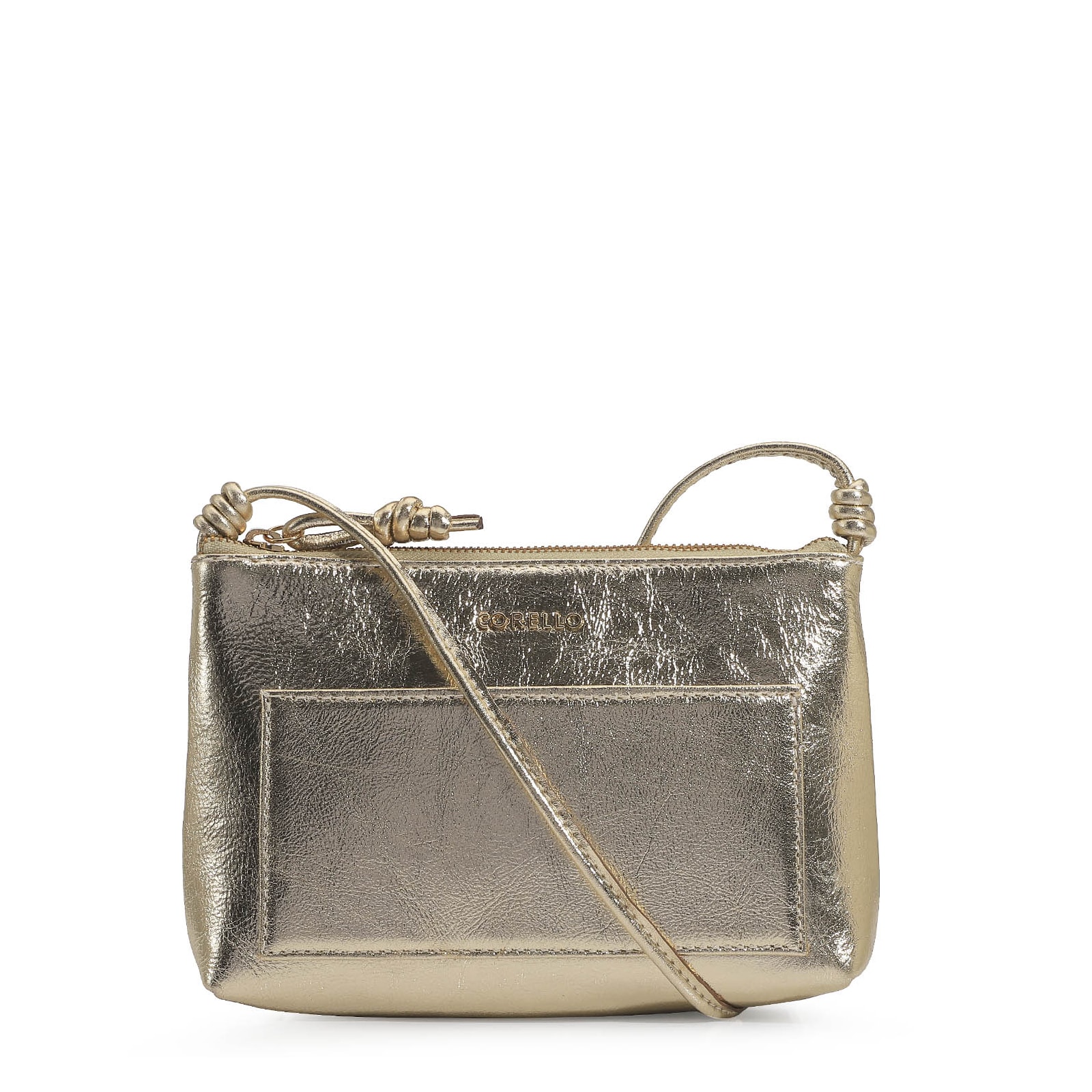 Bolsa Transversal Couro Champagne
