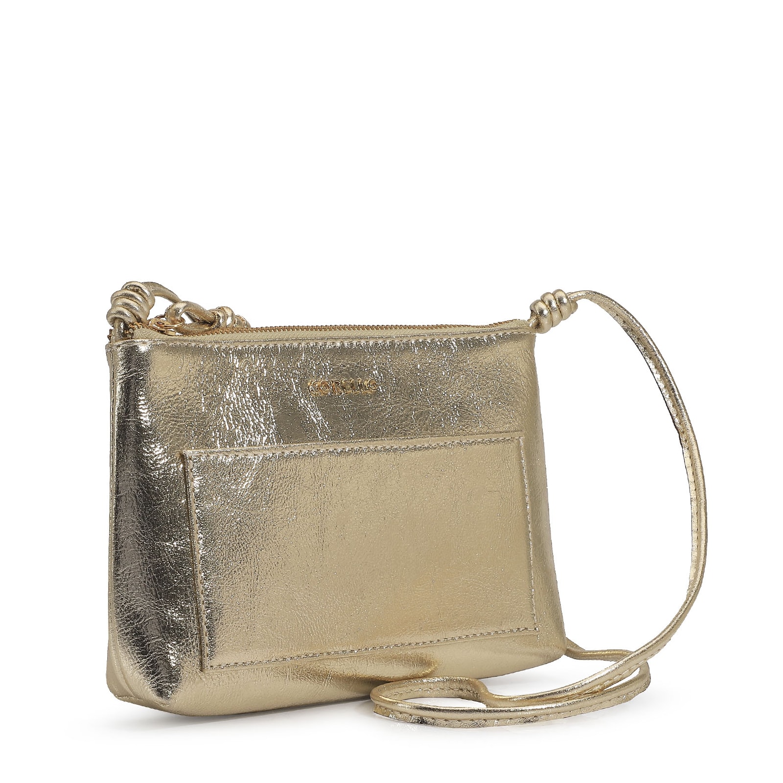 Bolsa Transversal Couro Champagne
