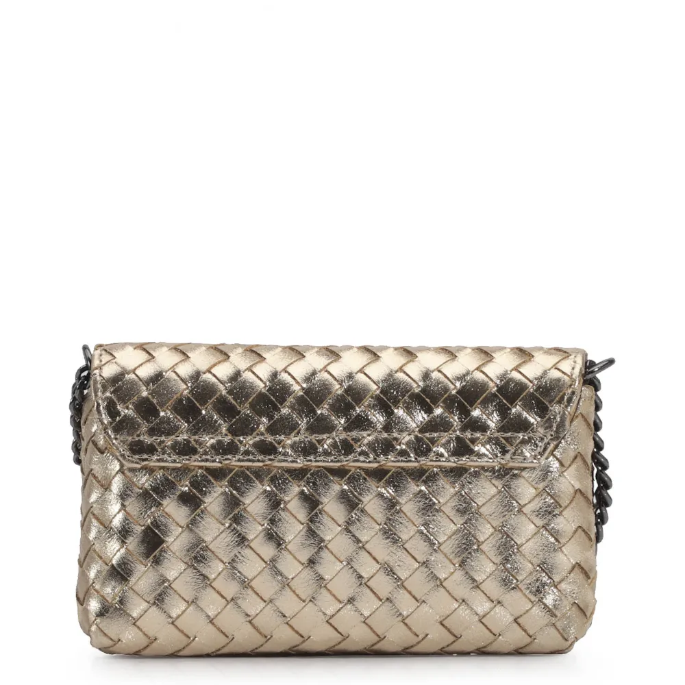 Bolsa Transversal Couro Champagne - imagem 4