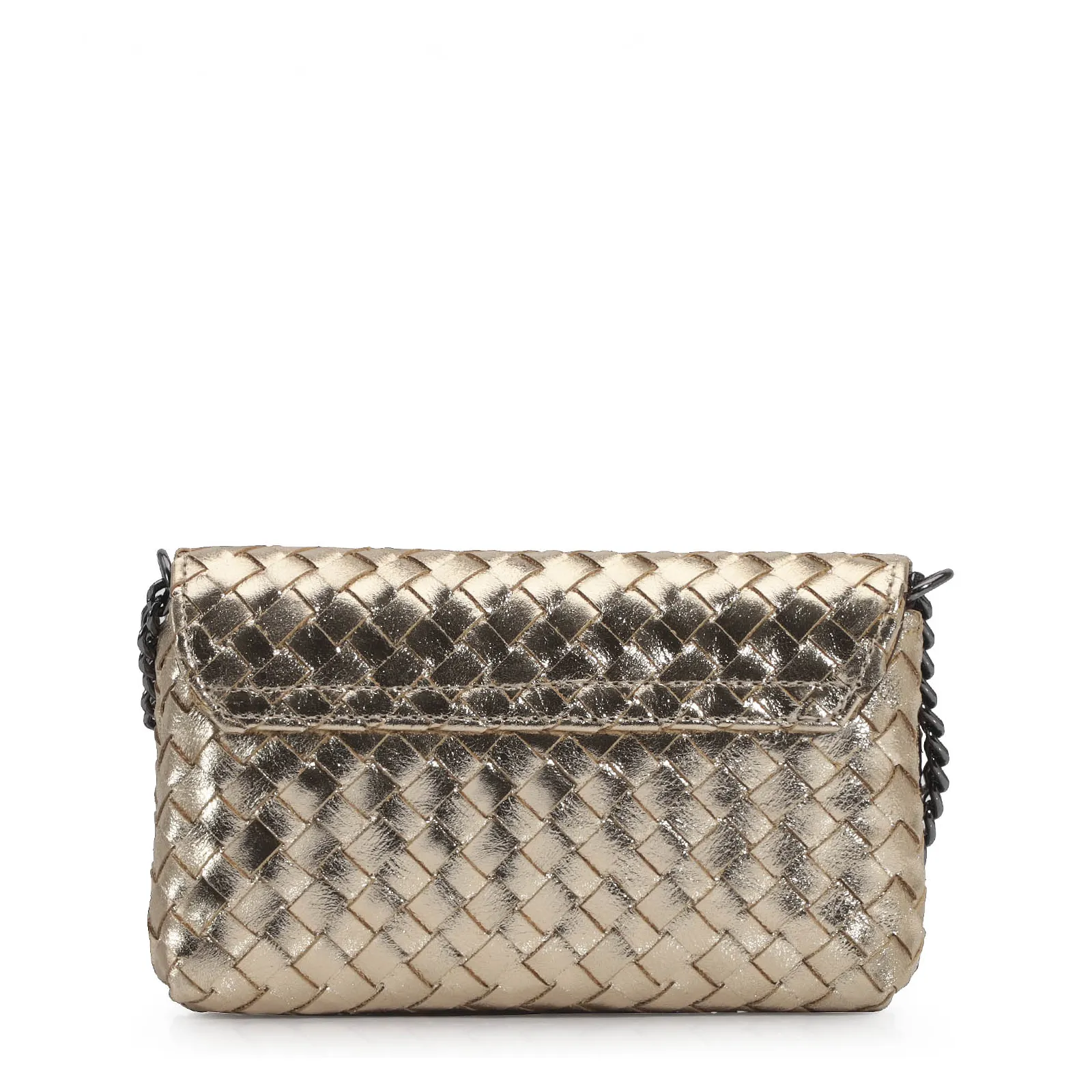 Bolsa Transversal Couro Champagne