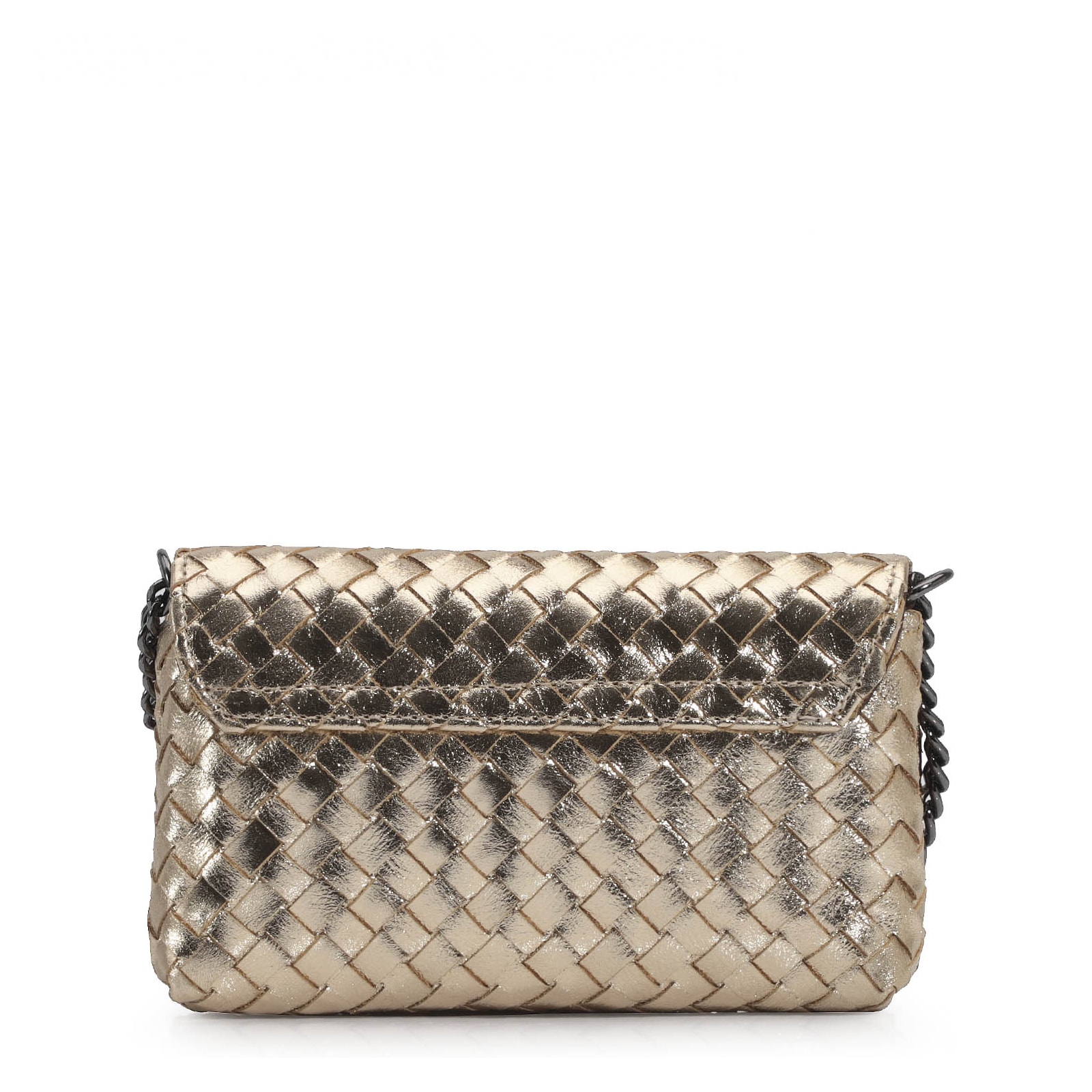 Bolsa Transversal Couro Champagne