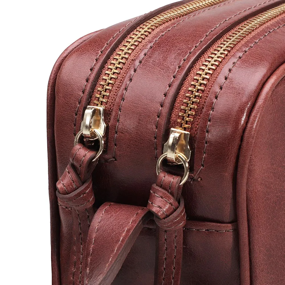 Bolsa Transversal Couro Conhaque - imagem 5