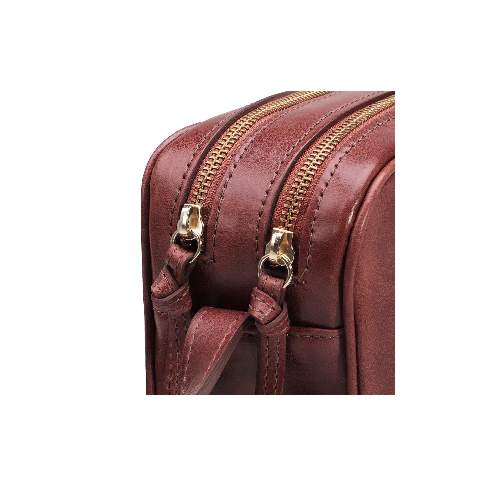 Bolsa Transversal Couro Conhaque