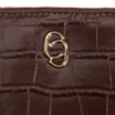Bolsa Transversal Couro Croco Marrom - imagem 6
