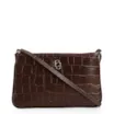 Bolsa Transversal Couro Croco Marrom - imagem 1