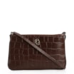 Bolsa Transversal Couro Croco Marrom - imagem 1