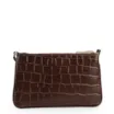 Bolsa Transversal Couro Croco Marrom - imagem 3